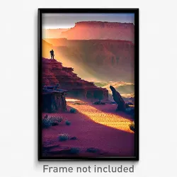 Pixel Art Poster - Outrageous Mesa (8 Bit Psychedelic Trippy Video Game Print)