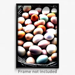 Pixel Art Poster - Tremendous Eggs (8 Bit Psychedelic Trippy Video Game Print)