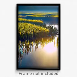 Pixel Art Poster - Advanced Wetland (8 Bit Psychedelic Trippy Video Game Print)