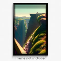 Pixel Art Poster - Distinct Ravine (8 Bit Psychedelic Trippy Video Game Print)