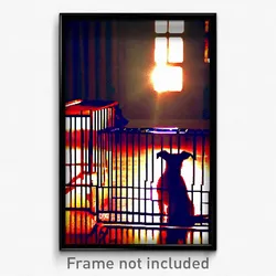 Pixel Art Poster - Warm Kennel (8 Bit Psychedelic Trippy Weird Video Game Print)