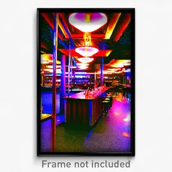 Pixel Art Poster - Zealous Bar (8 Bit Psychedelic Trippy Weird Video Game Print)