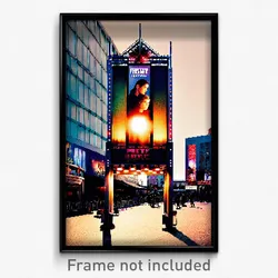 Pixel Art Poster - Deserted Movie Festival (8 Bit Psychedelic Video Game Print)