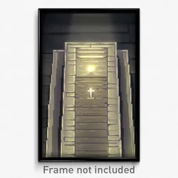 Pixel Art Poster - Rectangular Tomb (8 Bit Psychedelic Trippy Video Game Print)