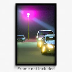Pixel Art Poster - Puny Car (8 Bit Psychedelic Trippy Weird Video Game Print)