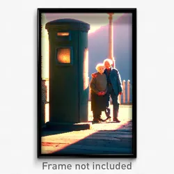 Pixel Art Poster - Elderly Post (8 Bit Psychedelic Trippy Video Game Print)