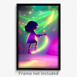 Pixel Art Poster - Wiggly Dream (8 Bit Psychedelic Trippy Video Game Print)