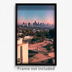 Pixel Art Poster - Unwelcoming Los Angeles (8 Bit Psychedelic Video Game Print)