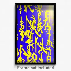 Pixel Art Poster - Yellow Stocks (8 Bit Psychedelic Trippy Video Game Print)