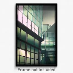 Pixel Art Poster - Glass Ridge (8 Bit Psychedelic Trippy Weird Video Game Print)