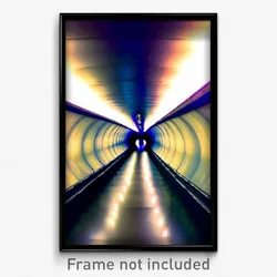 Pixel Art Poster - Incredible Tunnel (8 Bit Psychedelic Trippy Video Game Print)