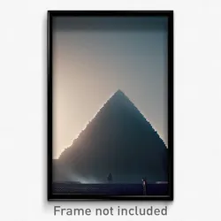 Pixel Art Poster - Monumental Abyss (8 Bit Psychedelic Trippy Video Game Print)