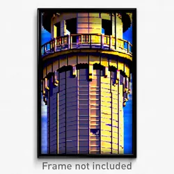 Pixel Art Poster - Well Made Tower (8 Bit Psychedelic Trippy Video Game Print)