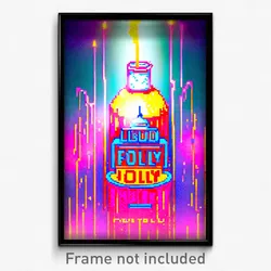 Pixel Art Poster - Liquid Folly (8 Bit Psychedelic Trippy Video Game Print)