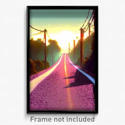 Pixel Art Poster - Lost Lane (8 Bit Psychedelic Trippy Weird Video Game Print)