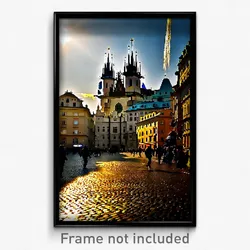 Pixel Art Poster - Metallic Prague (8 Bit Psychedelic Trippy Video Game Print)