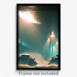 Pixel Art Poster - Important Flood (8 Bit Psychedelic Trippy Video Game Print)
