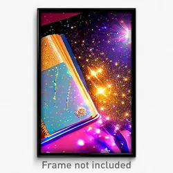 Pixel Art Poster - Sparkling Journal (8 Bit Psychedelic Trippy Video Game Print)