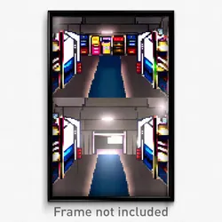 Pixel Art Poster - Creative Storage Room (8 Bit Psychedelic Video Game Print)