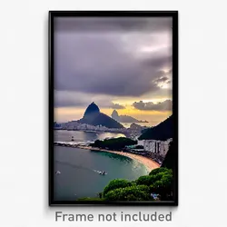 Pixel Art Poster - Dreary Rio De Janeiro (8 Bit Psychedelic Video Game Print)