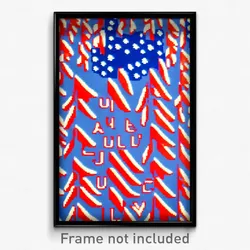Pixel Art Poster - Adorable Fourth Of July (8 Bit Psychedelic Video Game Print)