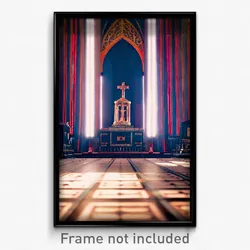 Pixel Art Poster - Sentimental Mausoleum (8 Bit Psychedelic Video Game Print)