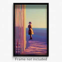 Pixel Art Poster - Narrow Strand (8 Bit Psychedelic Trippy Video Game Print)