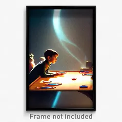 Pixel Art Poster - Silent Board Game (8 Bit Psychedelic Trippy Video Game Print)