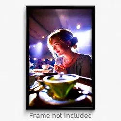 Pixel Art Poster - Candid Tea (8 Bit Psychedelic Trippy Weird Video Game Print)