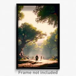 Pixel Art Poster - Wild Grove (8 Bit Psychedelic Trippy Weird Video Game Print)