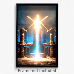 Pixel Art Poster - Great Forge (8 Bit Psychedelic Trippy Weird Video Game Print)