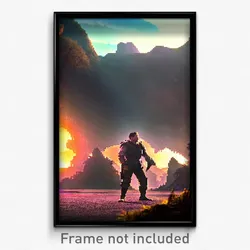 Pixel Art Poster - Well Made Outland (8 Bit Psychedelic Trippy Video Game Print)