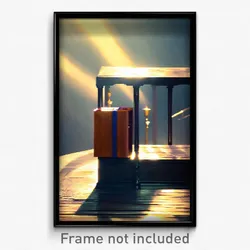 Pixel Art Poster - Unrealistic Treasury (8 Bit Psychedelic Video Game Print)