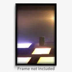 Pixel Art Poster - Rectangular Esplande (8 Bit Psychedelic Video Game Print)