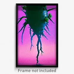 Pixel Art Poster - Thorny Mind (8 Bit Psychedelic Trippy Weird Video Game Print)