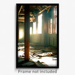 Pixel Art Poster - Abandoned Bedlam (8 Bit Psychedelic Trippy Video Game Print)