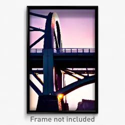 Pixel Art Poster - Acclaimed Bridge (8 Bit Psychedelic Trippy Video Game Print)