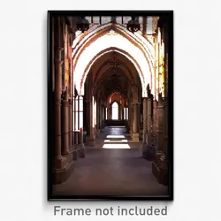 Pixel Art Poster - Flamboyant Cloister (8 Bit Psychedelic Video Game Print)