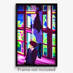 Pixel Art Poster - Anime Like Rectory (8 Bit Psychedelic Video Game Print)