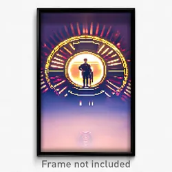 Pixel Art Poster - Round Academy (8 Bit Psychedelic Trippy Video Game Print)