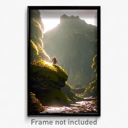 Pixel Art Poster - Warlike Glen (8 Bit Psychedelic Trippy Video Game Print)