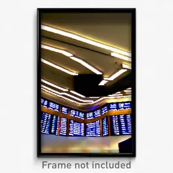 Pixel Art Poster - Monumental Stock Trading Floor (8 Bit Video Game Print)