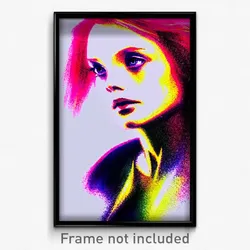 Pixel Art Poster - Jaw Dropping Drawing (8 Bit Psychedelic Video Game Print)