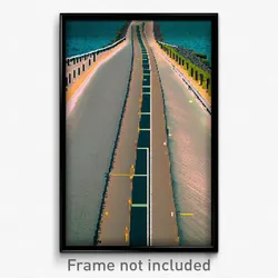 Pixel Art Poster - Clean Causeway (8 Bit Psychedelic Trippy Video Game Print)
