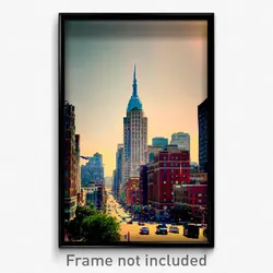 Pixel Art Poster - Acclaimed American City (8 Bit Psychedelic Video Game Print)