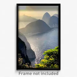 Pixel Art Poster - Smoggy Rio De Janeiro (8 Bit Psychedelic Video Game Print)