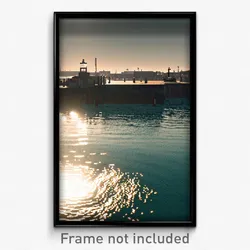 Pixel Art Poster - Lonely Harbour (8 Bit Psychedelic Trippy Video Game Print)
