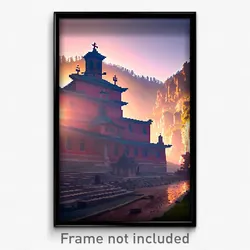 Pixel Art Poster - Accomplished Monastery (8 Bit Psychedelic Video Game Print)
