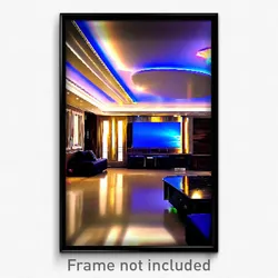 Pixel Art Poster - Superb Entertainment Room (8 Bit Video Game Print)