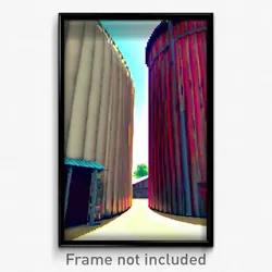Pixel Art Poster - Creative Silo (8 Bit Psychedelic Trippy Video Game Print)